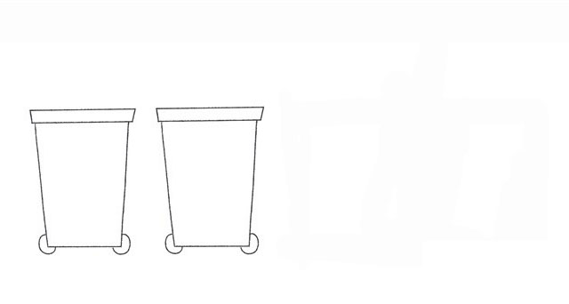 兒童分類垃圾桶怎么畫