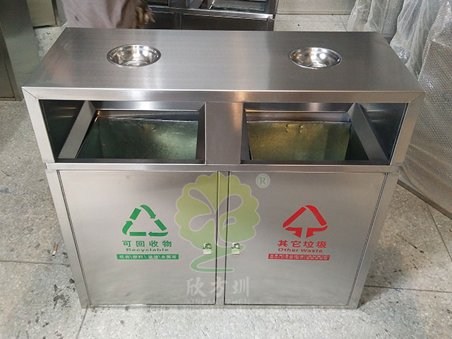 簡潔戶外分類不銹鋼垃圾箱 簡潔戶外分類不銹鋼垃圾箱