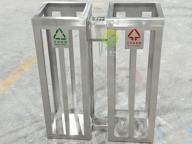 地鐵站方形可視分類垃圾箱 地鐵站方形可視分類垃圾箱