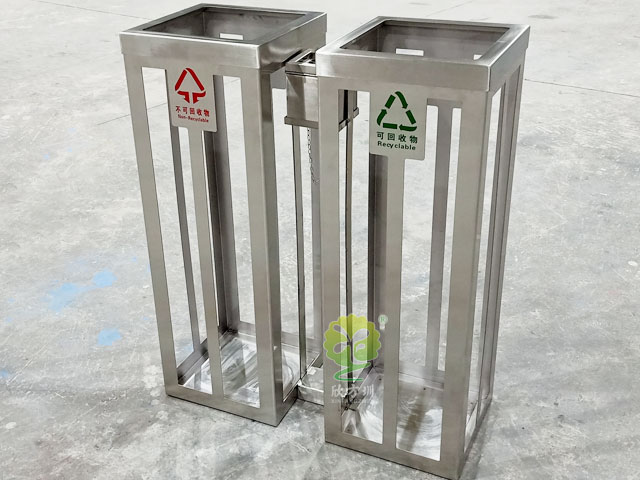 地鐵站方形可視分類垃圾箱 地鐵站方形可視分類垃圾箱