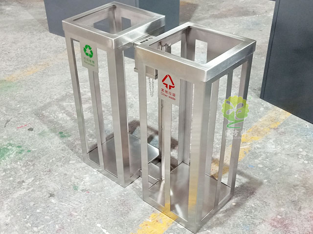 地鐵站方形可視分類垃圾箱 地鐵站方形可視分類垃圾箱