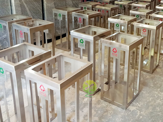 地鐵站方形可視分類垃圾箱 地鐵站方形可視分類垃圾箱