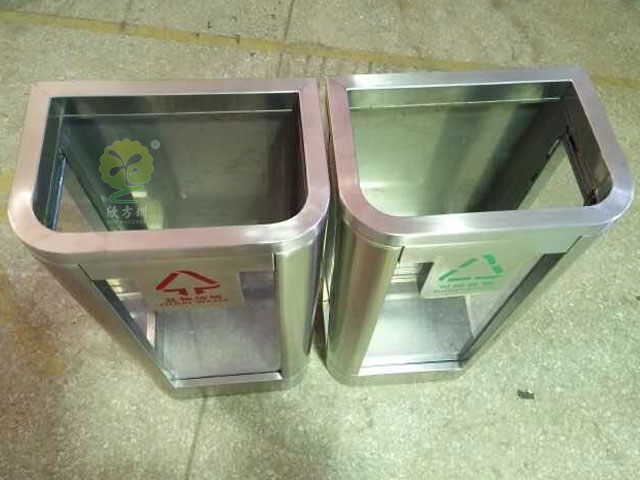 地鐵站透明分類果皮箱 地鐵站透明分類果皮箱