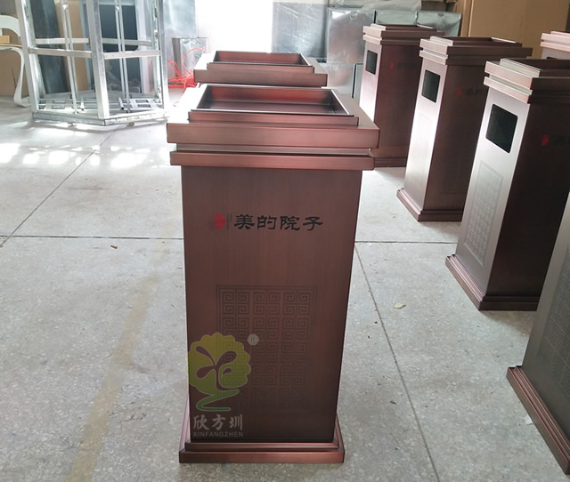 電梯口方形不銹鋼垃圾桶 電梯口方形不銹鋼垃圾桶