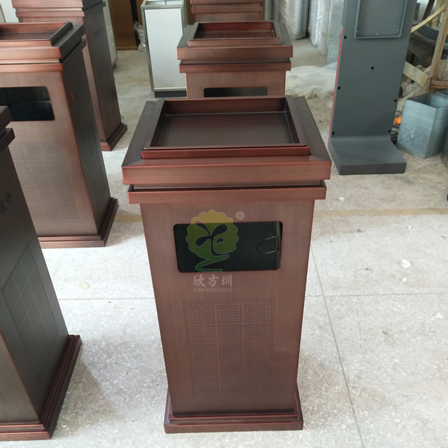 電梯口方形不銹鋼垃圾桶 電梯口方形不銹鋼垃圾桶