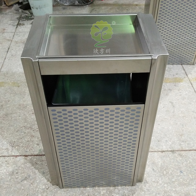 小型室內(nèi)方形不銹鋼果皮箱