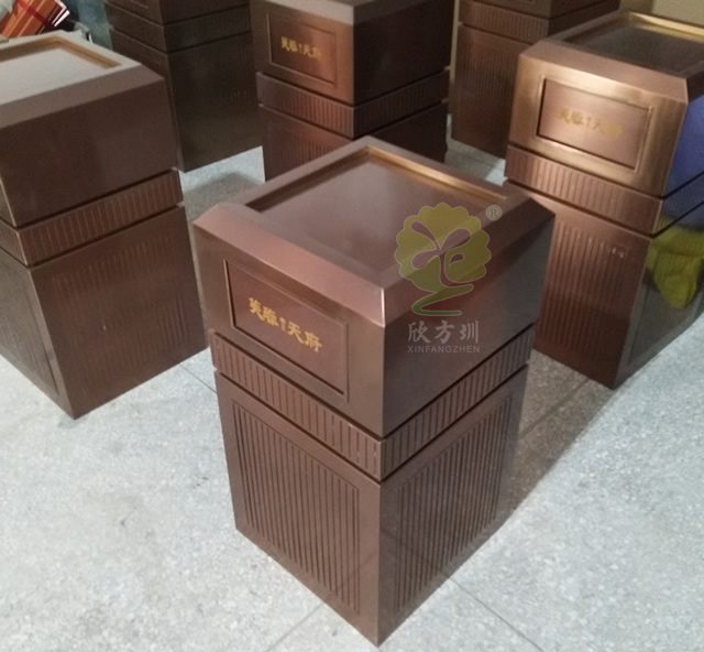 加厚方形室內不銹鋼垃圾桶