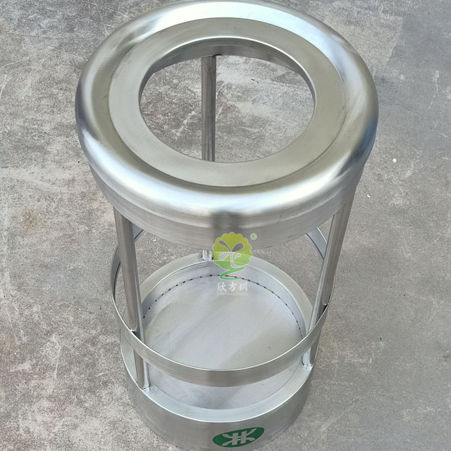 地鐵不銹鋼圓形防爆果皮箱 地鐵不銹鋼圓形防爆果皮箱