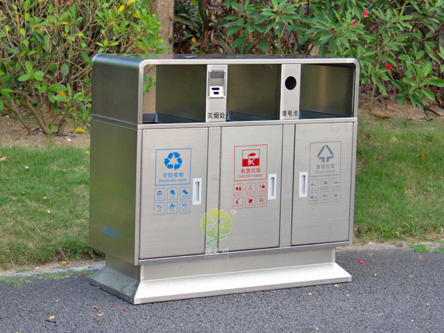 室外不銹鋼垃圾箱 室外不銹鋼垃圾箱
