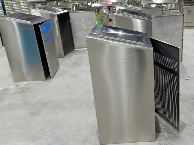 不銹鋼分類垃圾箱回收站