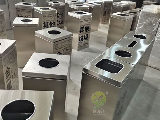 室內多文字組合分類垃圾箱