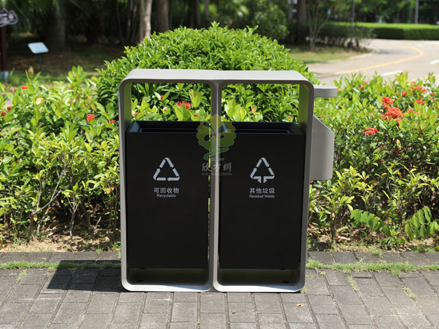 深圳福田戶外垃圾桶新款福字LOGO單手換袋