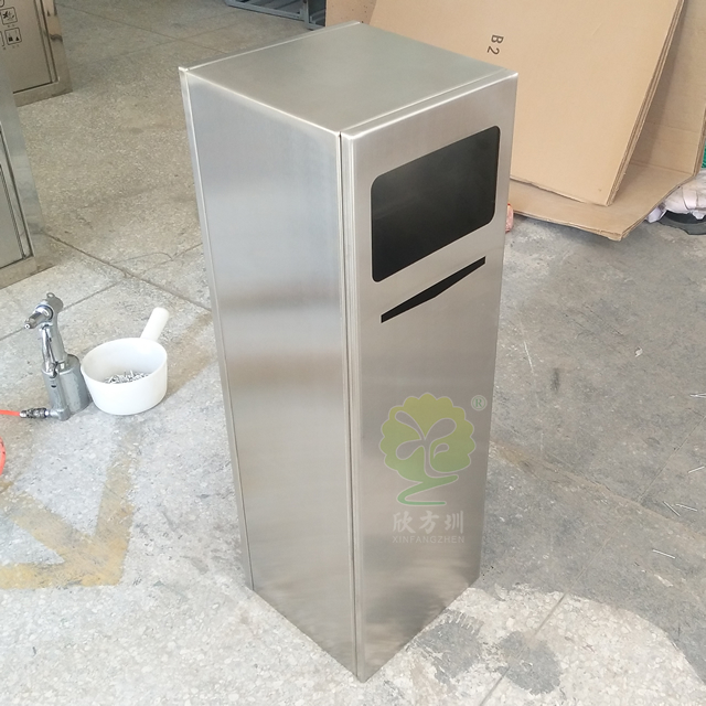 電鍍室內方形不銹鋼果皮箱 電鍍室內方形不銹鋼果皮箱