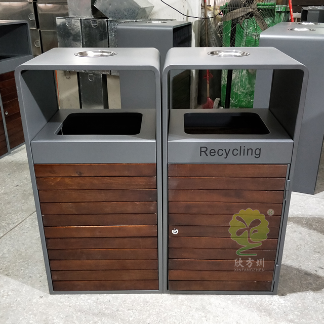 商場戶外雙分類垃圾箱 商場戶外雙分類垃圾箱