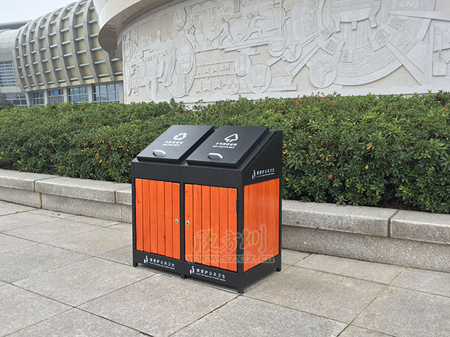 環保鋼木垃圾桶圖片 環保鋼木垃圾桶圖片