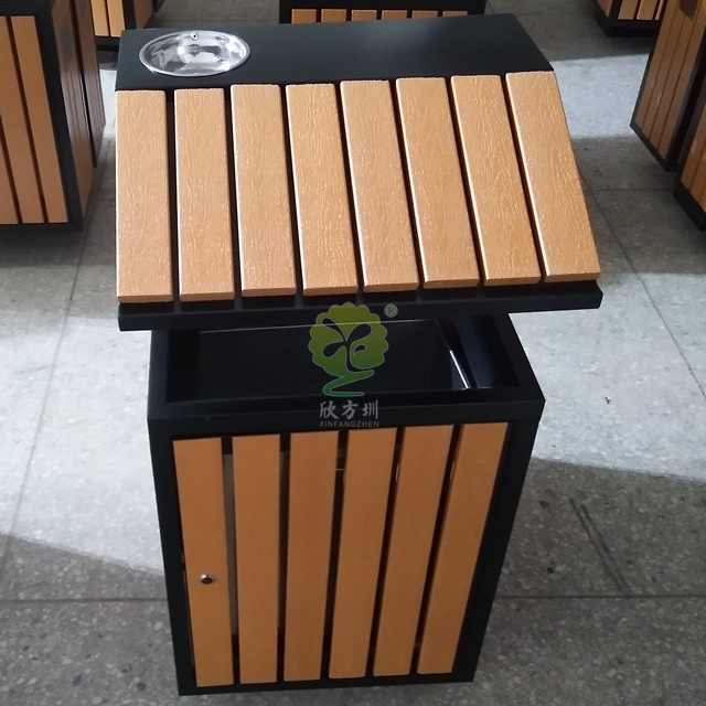 仿屋形分類鋼木垃圾桶