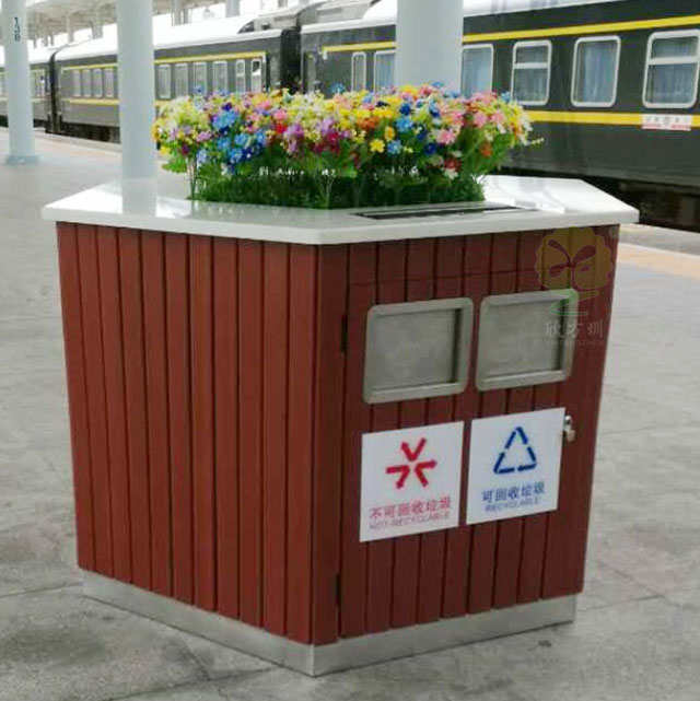 高鐵站臺(tái)景觀垃圾箱果皮箱
