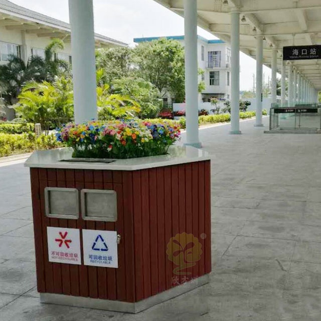 高鐵站臺(tái)景觀垃圾箱果皮箱