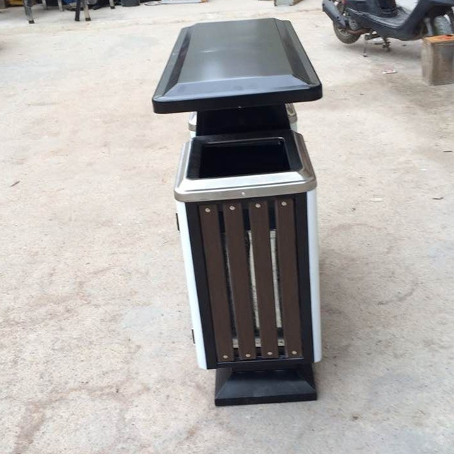 物業雙分類鋼木垃圾桶 物業雙分類鋼木垃圾桶