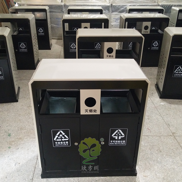 物業(yè)小區(qū)戶外分類鋼制垃圾桶