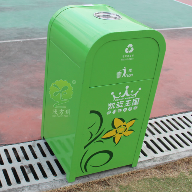 戶外景區方形鋼制垃圾箱 戶外景區方形鋼制垃圾箱