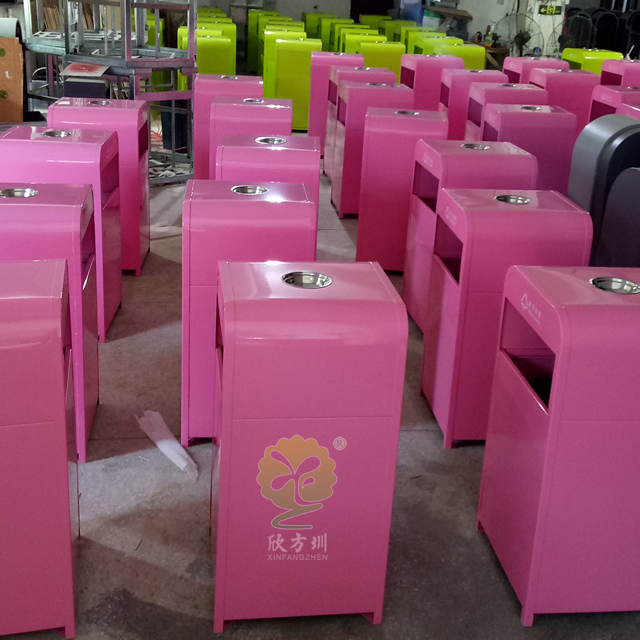 街道噴塑兩分類鋼制垃圾箱