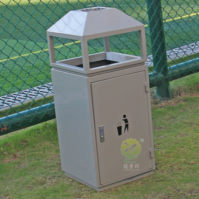 戶外方形鋼制垃圾桶 戶外方形鋼制垃圾桶