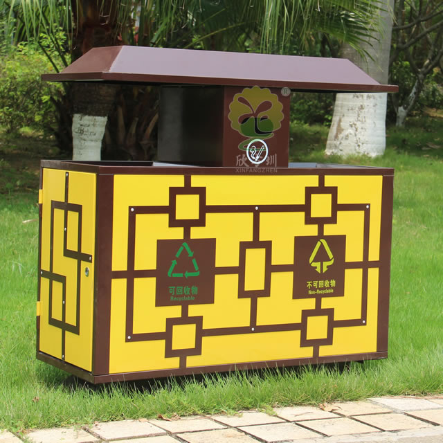 公園景區高檔分類鋼制垃圾桶