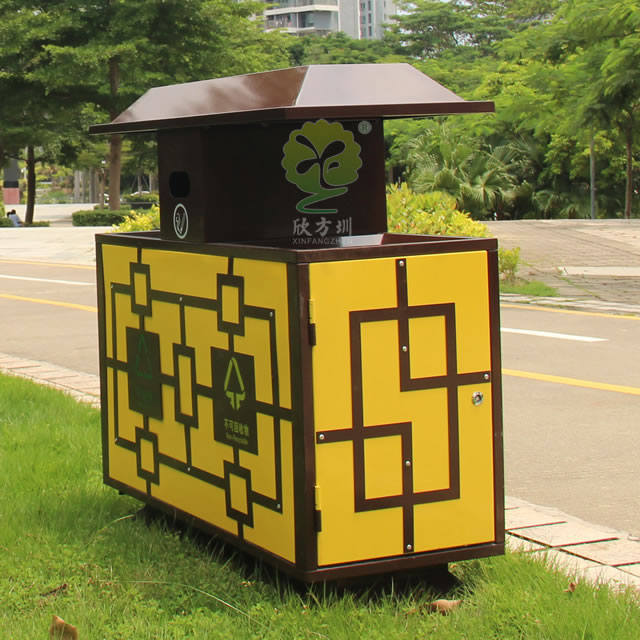 公園景區高檔分類鋼制垃圾桶