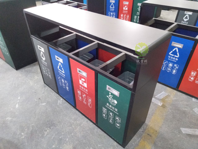 戶外四分類垃圾果皮箱