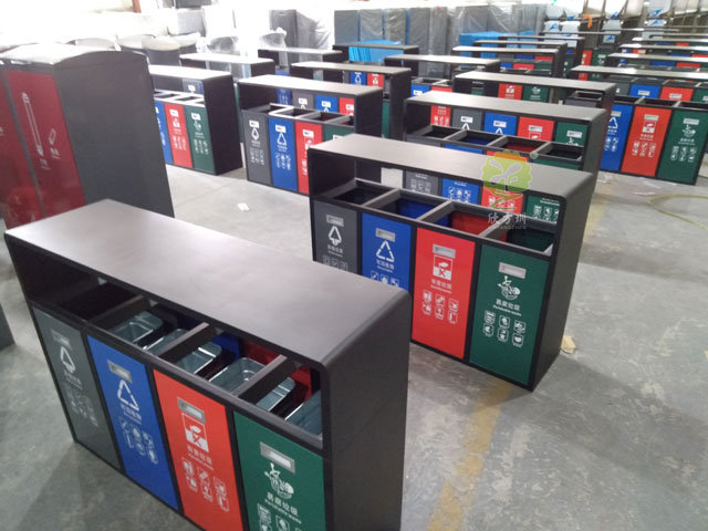 戶外四分類垃圾果皮箱