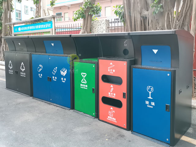 深圳城管驗收標準不銹鋼垃圾分類投放點大垃圾箱