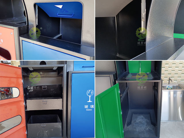 深圳城管驗收標準不銹鋼垃圾分類投放點大垃圾箱