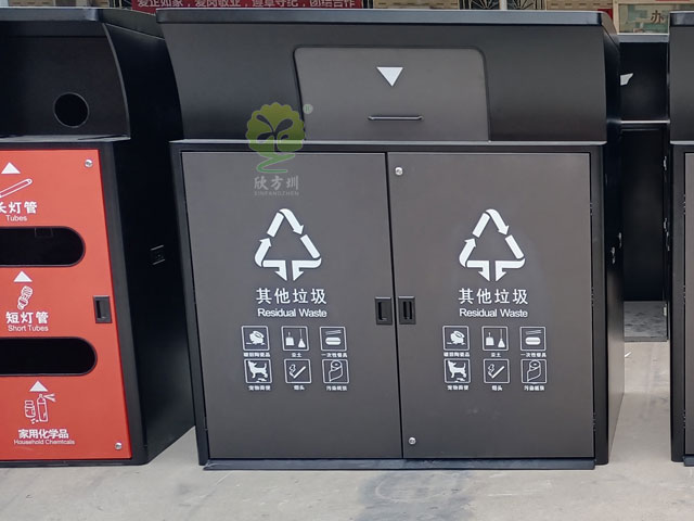 深圳城管驗收標準不銹鋼垃圾分類投放點大垃圾箱