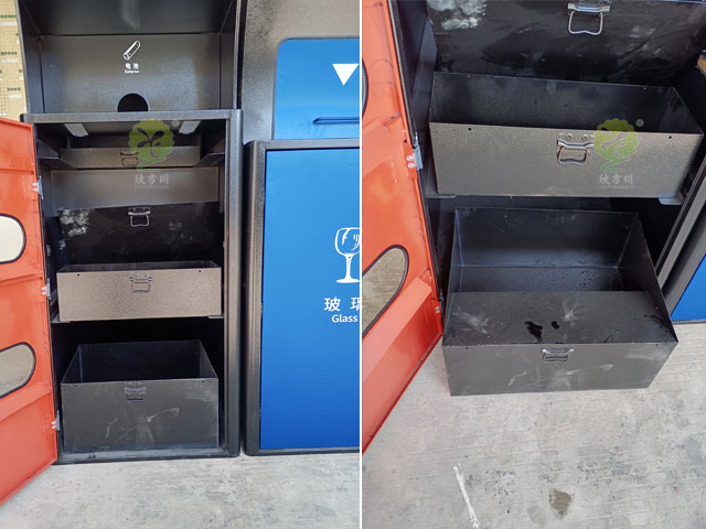 深圳城管驗收標準不銹鋼垃圾分類投放點大垃圾箱