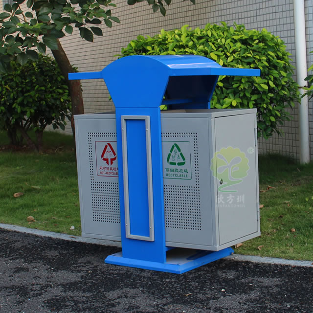 沖孔噴塑戶外分類鋼制垃圾箱 沖孔噴塑戶外分類鋼制垃圾箱