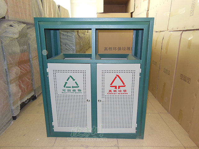 公路鋼制分類垃圾桶 公路鋼制分類垃圾桶