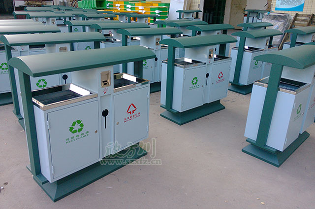 機關(guān)鋼制分類垃圾桶