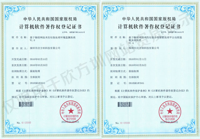 垃圾桶企業著作權證書 垃圾桶企業著作權證書